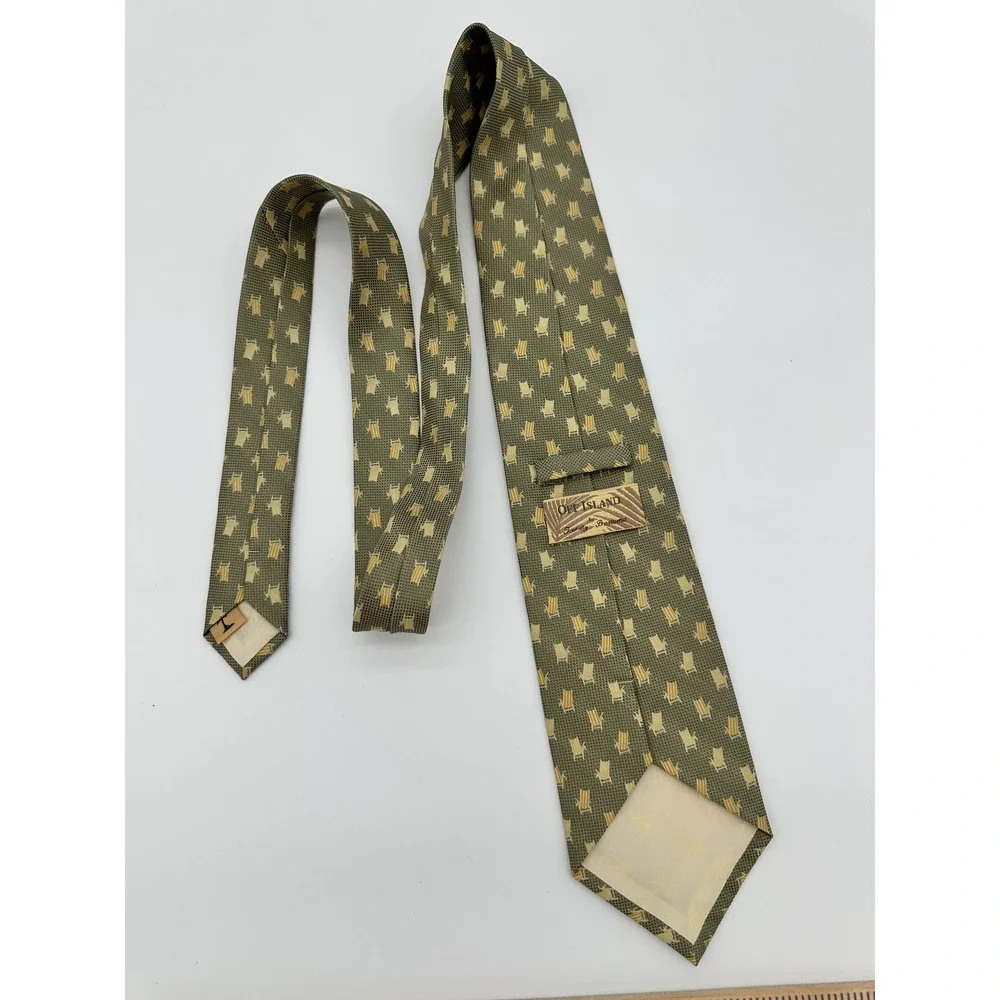 Tommy Bahama Tie Mens Off‎ Island Tropical Beach Chair Silk Blend Green OS